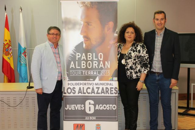 Pablo Alborán actuará en Los Alcázares el próximo mes de agosto