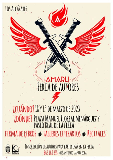 Más de 100 escritores se darán cita en Los Alcázares en la Feria de autores AMARLI
