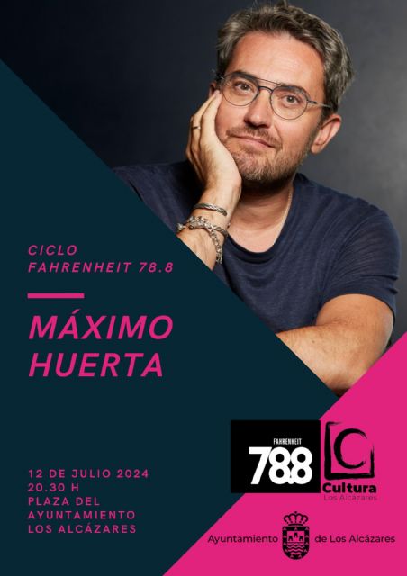 Máximo Huerta hablará en Los Alcázares del amor en sus ficciones narrativas hoy dentro del ciclo Fahrenheit 78.8